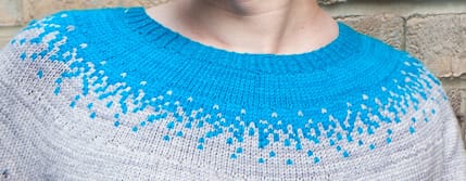 close-up of the sweater collar