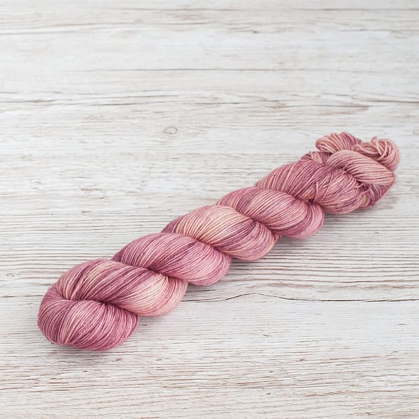 A skein of Vintage Rose yarn