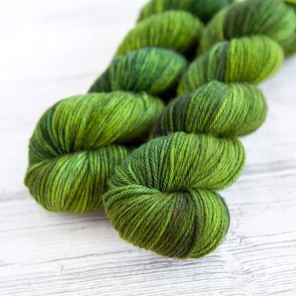 two skeins of yarn in the colorway 'Nessie'